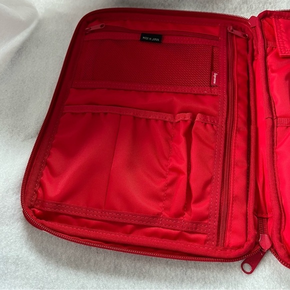 SUPREME x PORTER YOSHIDA Red Ipad Case Zip Around F*ck You Pay Me 2012 - Picture 10 of 16